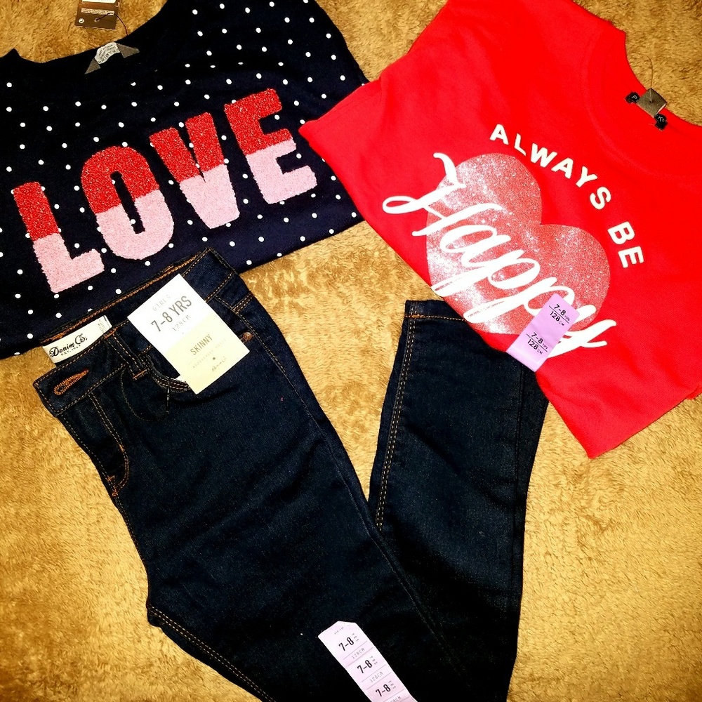 Girls Spring Sweaters & Jean Bundle